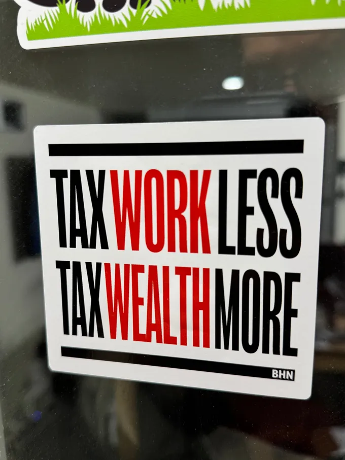 Tax Work Less Sticker