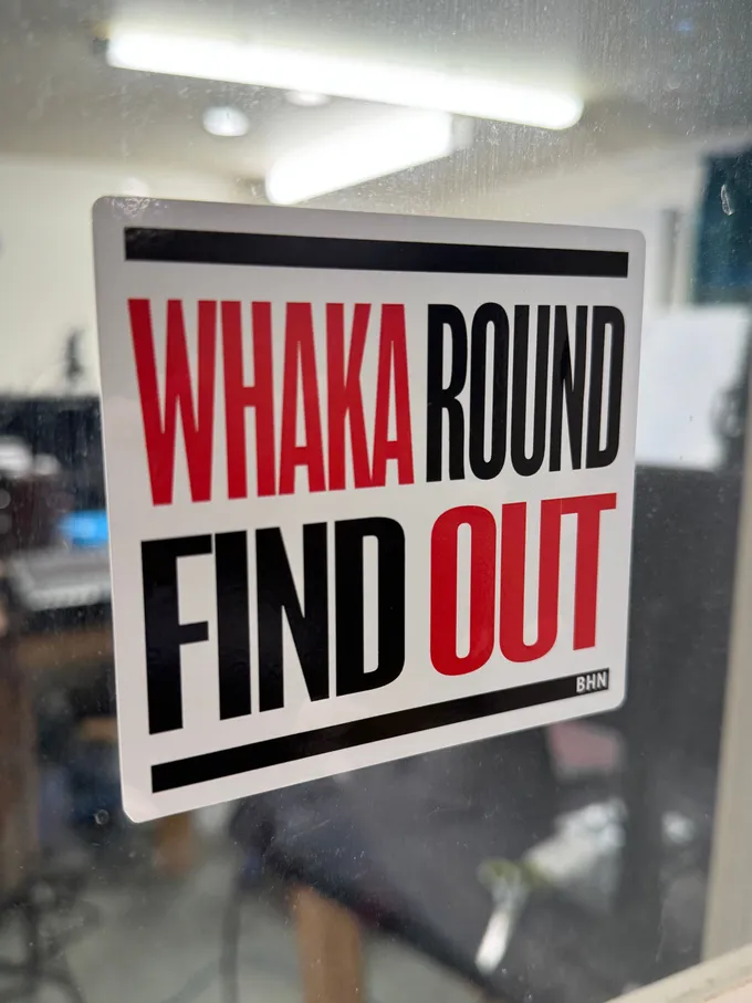 Whaka Round Find Out Sticker
