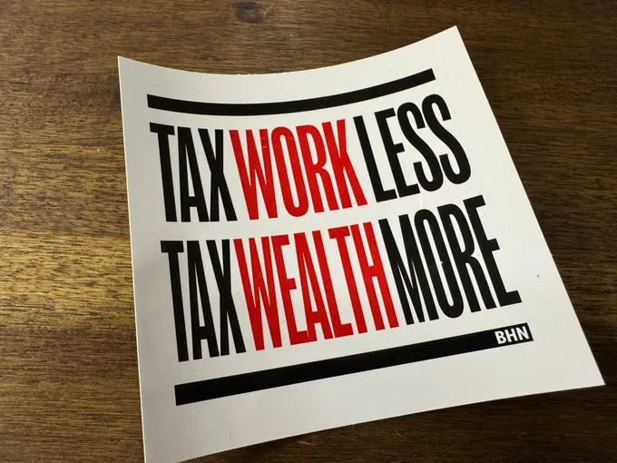 Tax Work Less Sticker